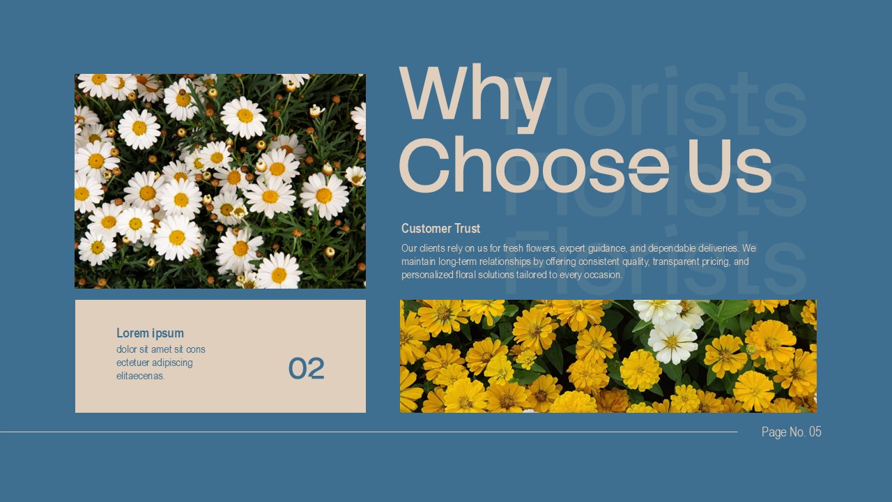 Florists Business Presentation Deck Why Choose Us