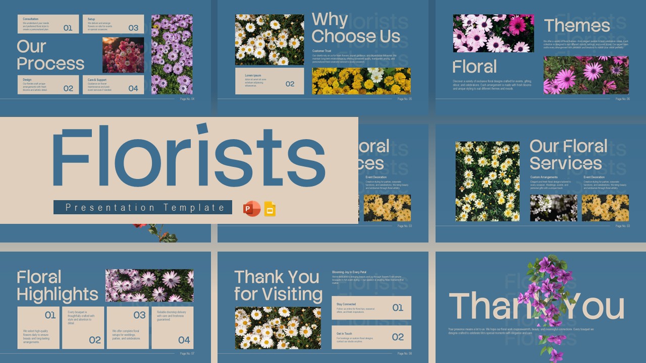Florists Business Presentation Deck Cover Image