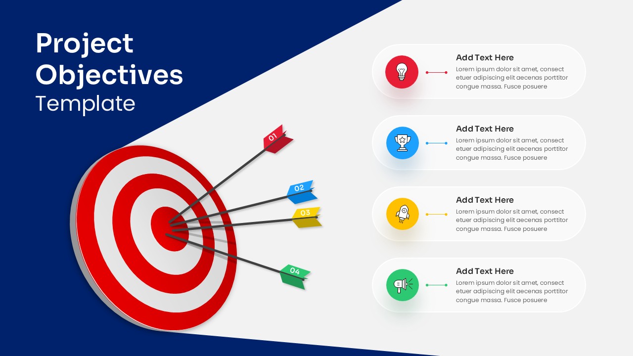 Project Objectives PowerPoint Template for Business Presentations