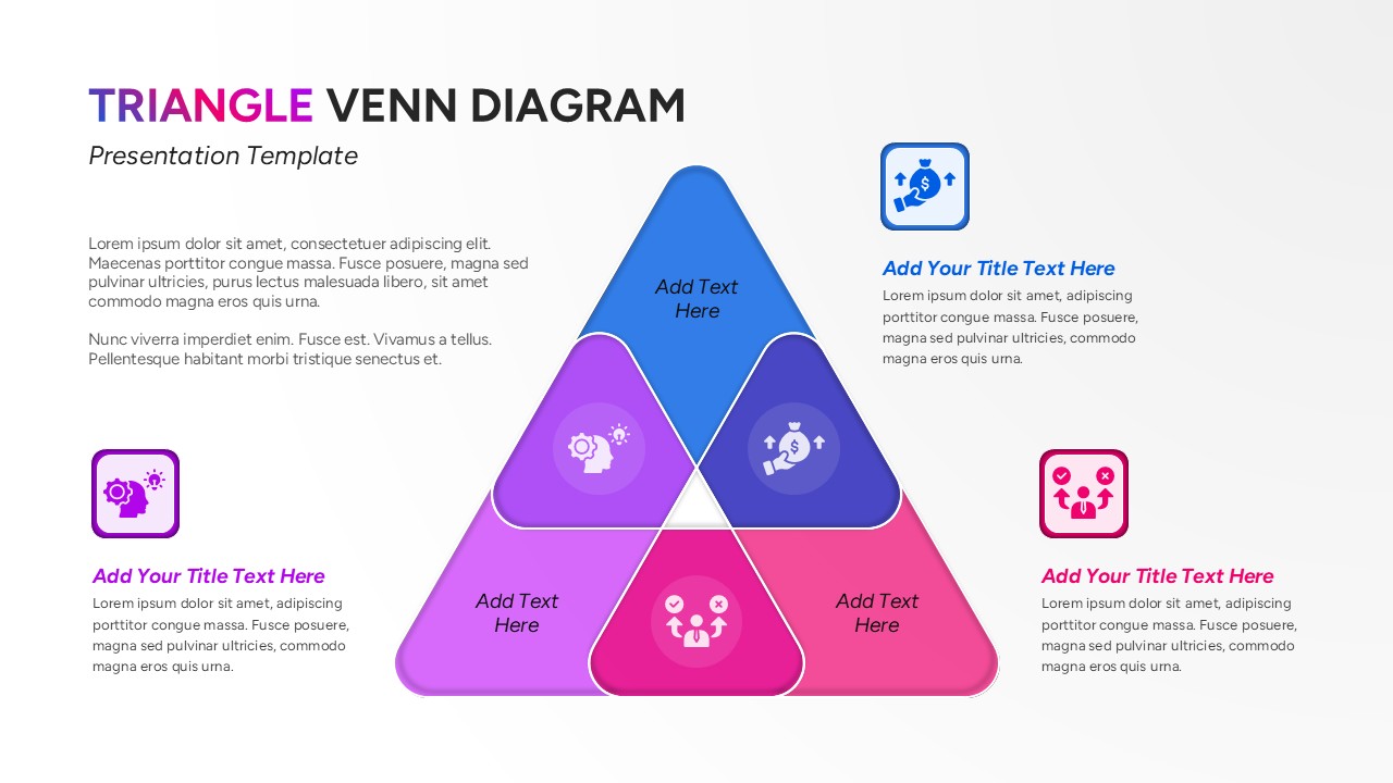 3 Triangle Venn Diagram Infographic Template
