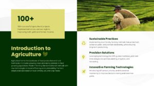 Agriculture Sustainability Company Profile Introduction PPT Slide