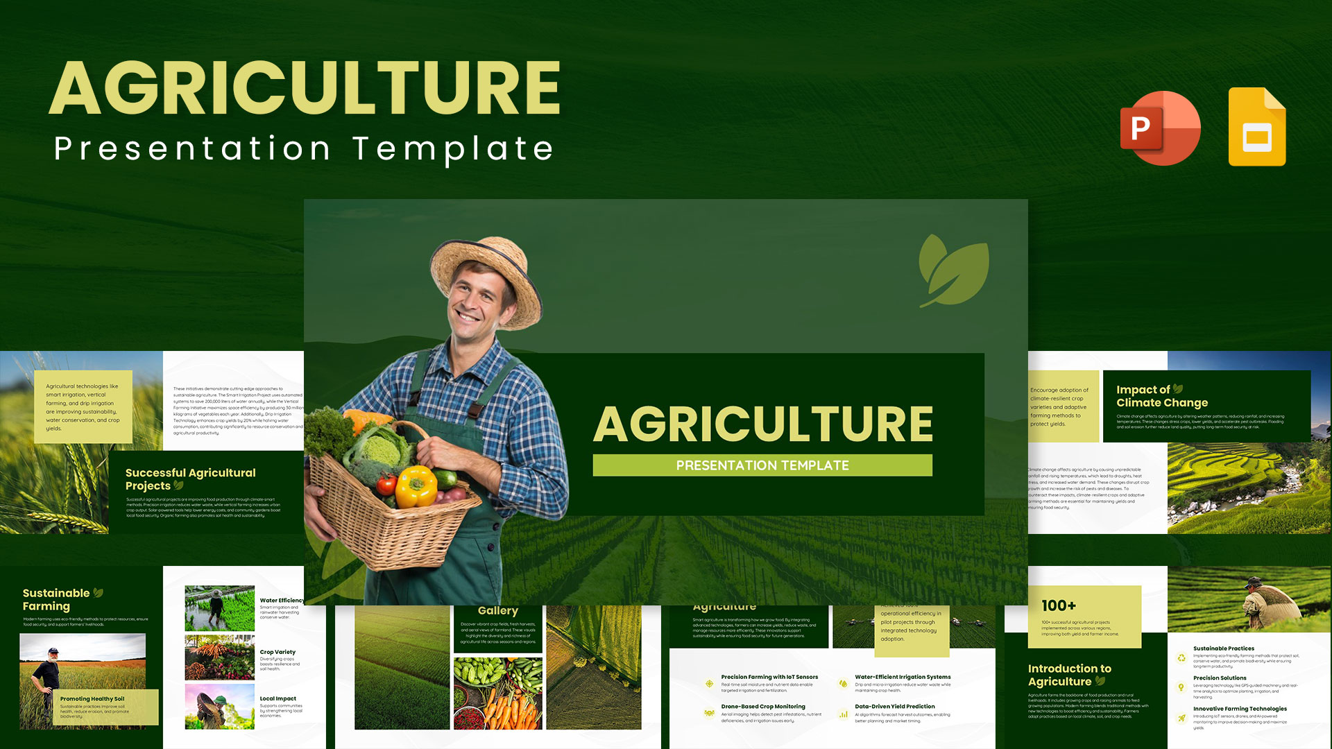 Agriculture Sustainability Presentation Deck Cover Image