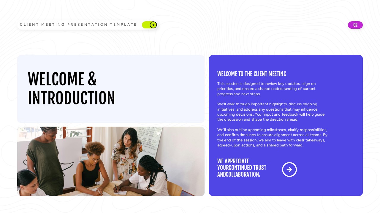 Client Meeting Company Profile Introduction Slide