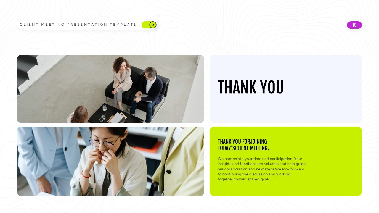 Client Meeting Company Profile Thank You Slide