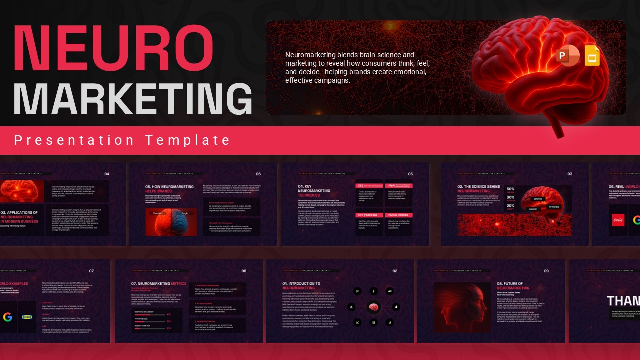 Neuromarketing Pitch Deck Presentation PPT Google Slides Template