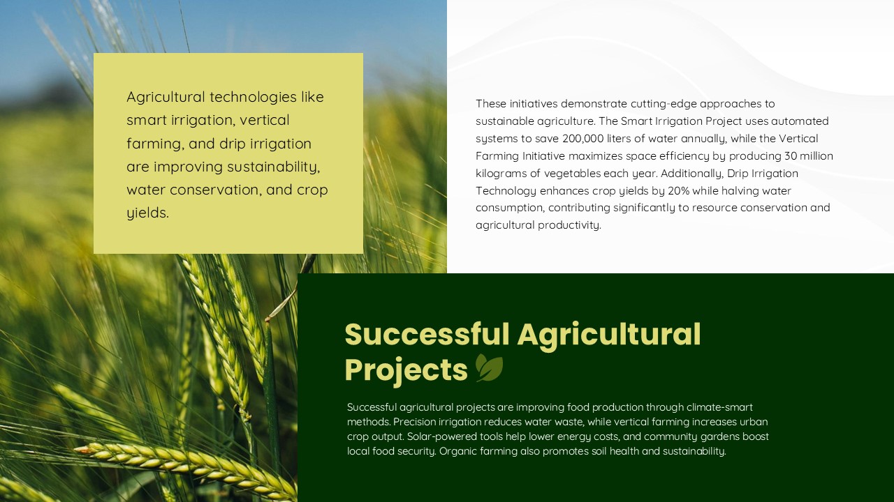 Successful Agriculture Projects Presentation Slide