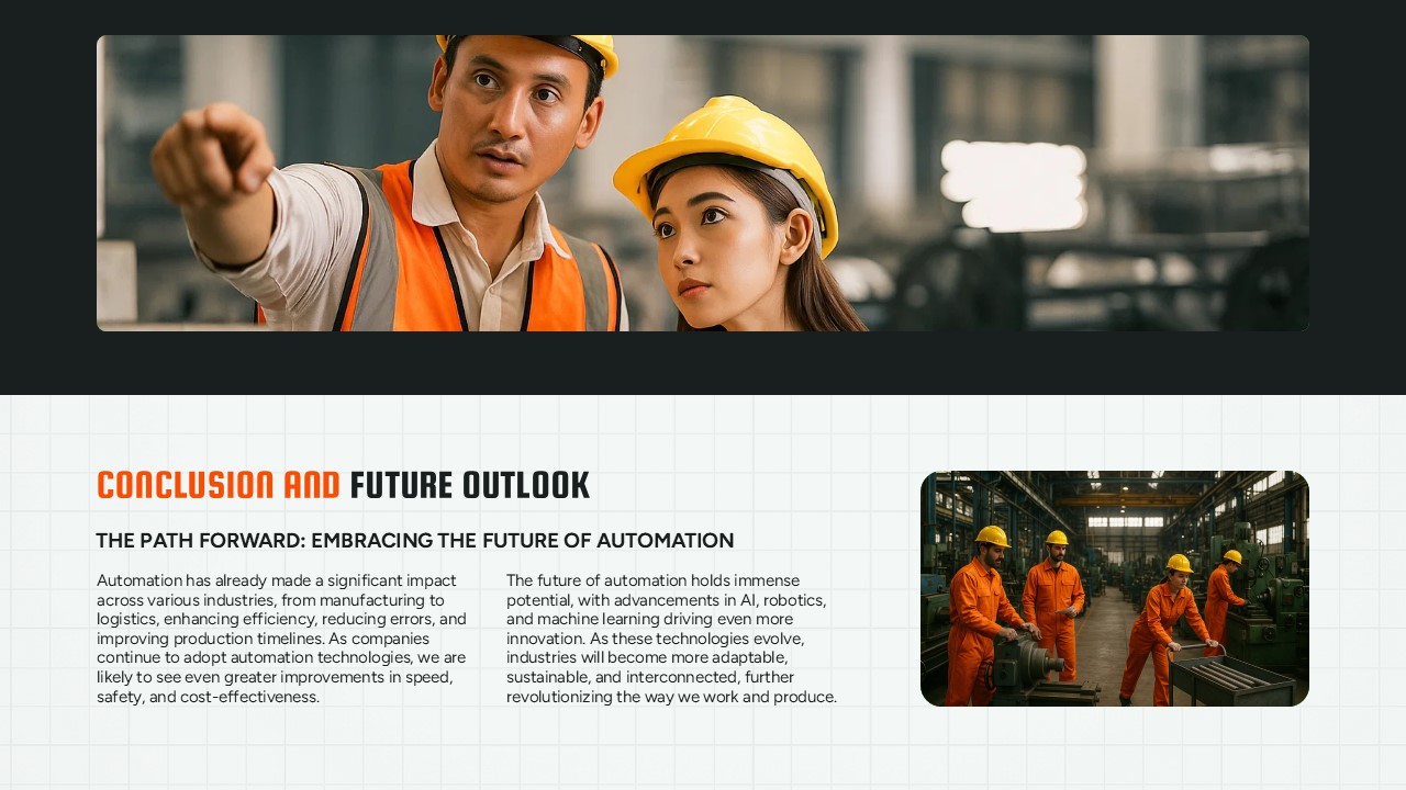 Manufacturing And Automation Template PowerPoint and Google Slides conclusion