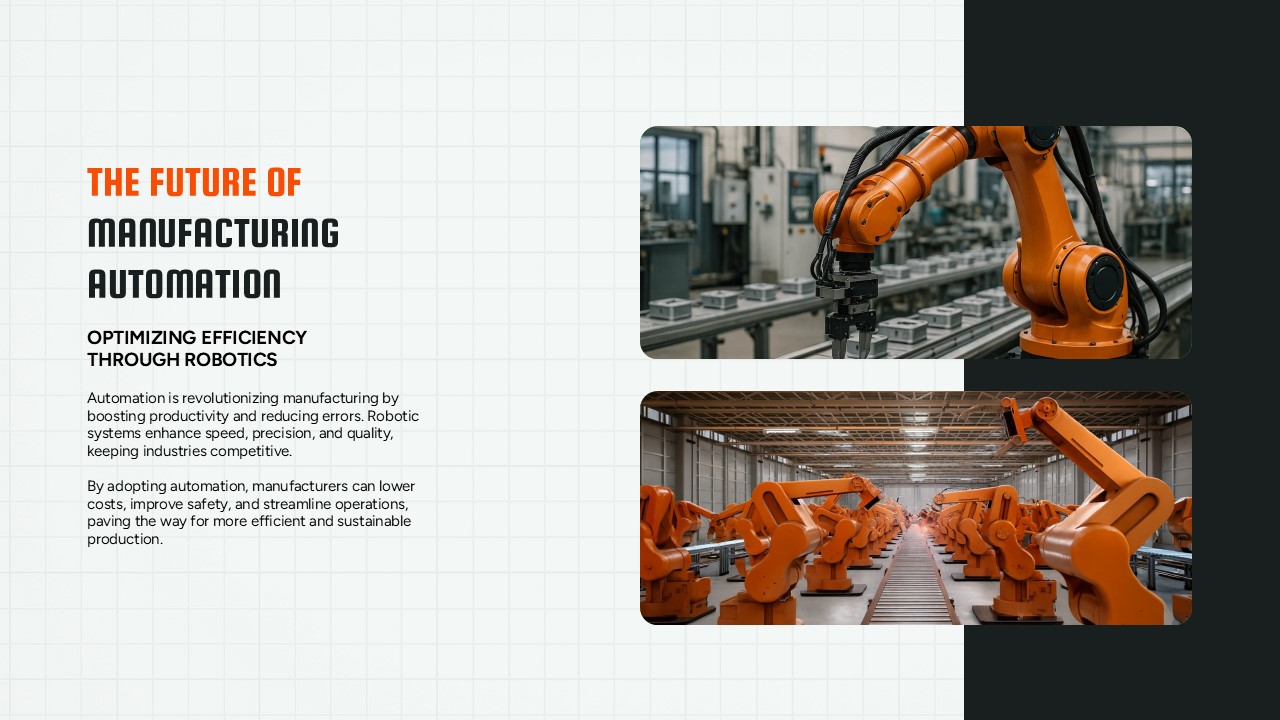 Manufacturing And Automation Template PowerPoint and Google Slides introduction