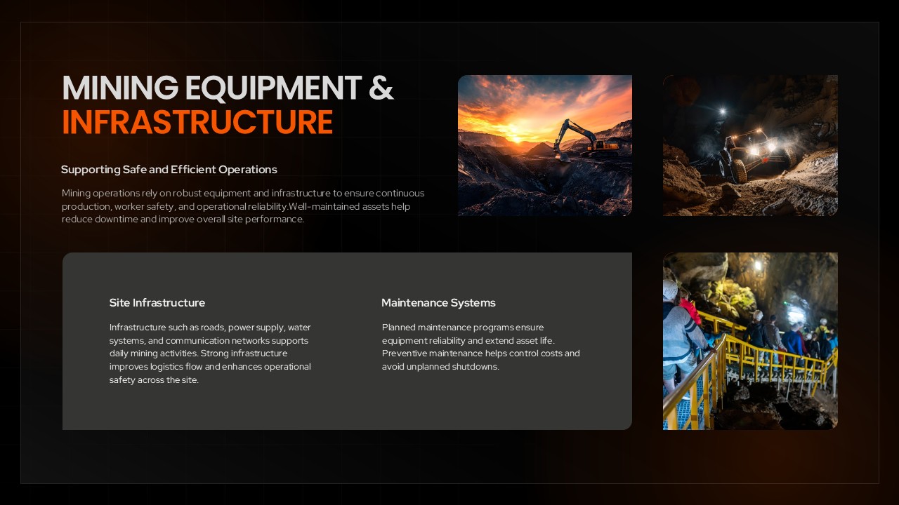 Mining Industry Presentation Infrastructure Slide