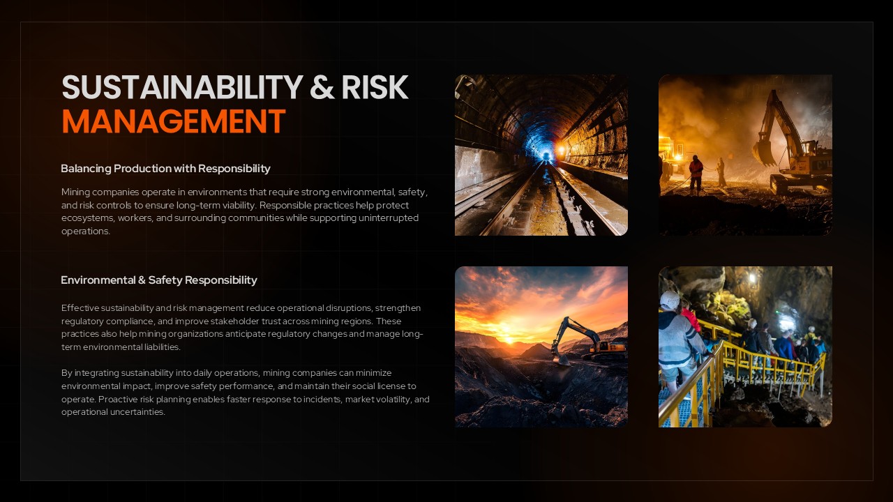 Mining Industry Risk Management Presentation Slide