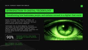 Digital Technology PowerPoint and Google Slides introduction with digital eye