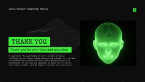 Digital Technology PowerPoint and Google Slides wireframe head closing