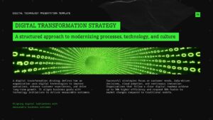 Digital Technology PowerPoint and Google Slides data tunnel effect