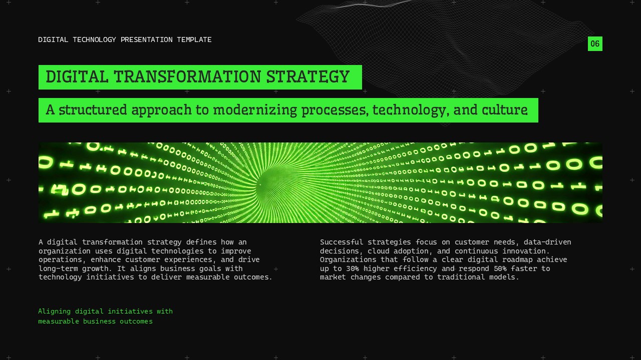 Digital Technology PowerPoint and Google Slides data tunnel effect