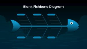 Blank Fishbone Diagram Template PowerPoint and Google Slides dark theme