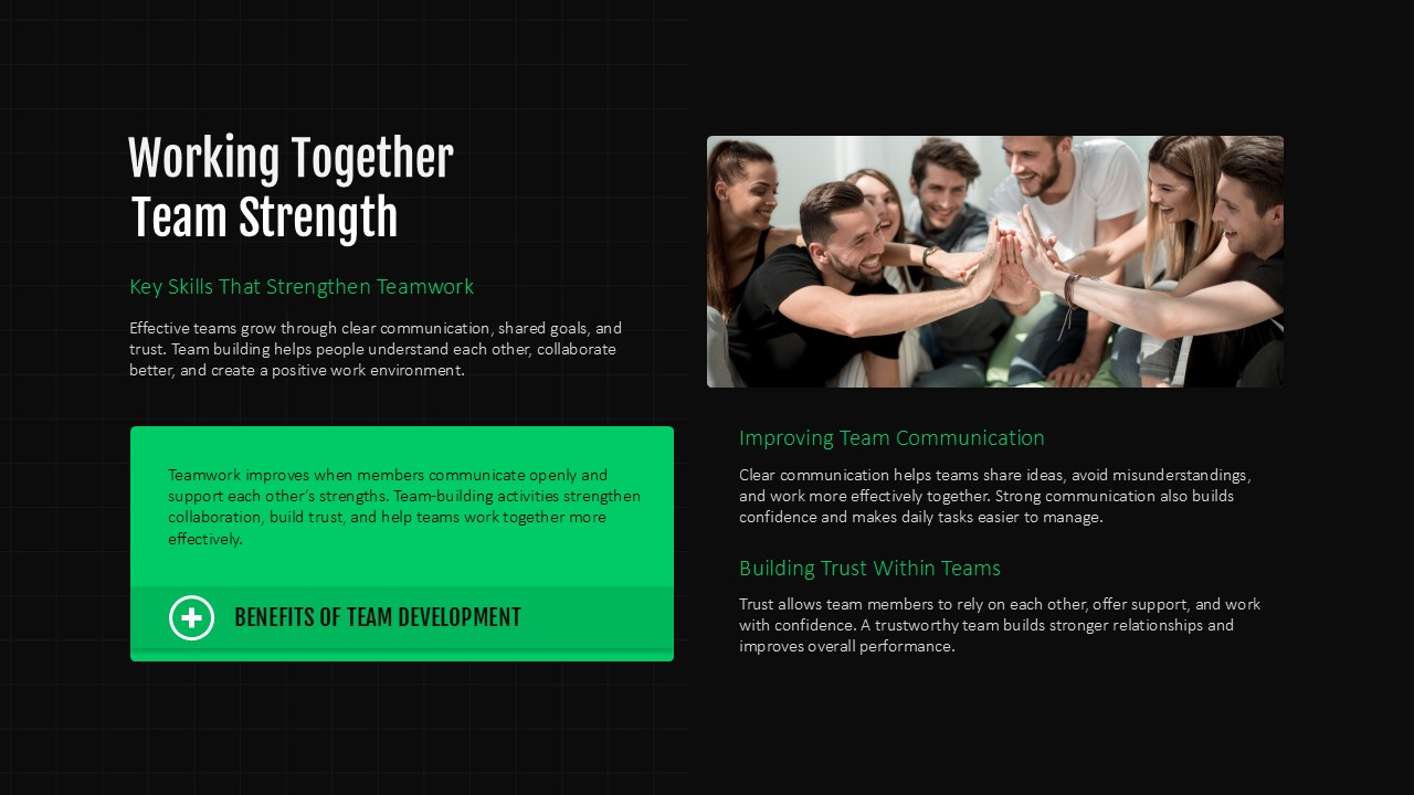 Team Building Training PowerPoint and Google Slides unity and celebration outcomes