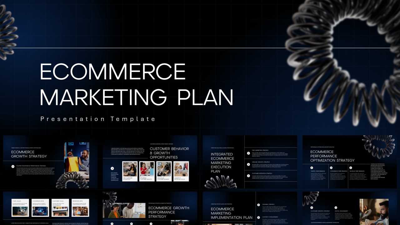 Ecommerce Marketing Plan & Growth Strategy Presentation Deck Cover Image