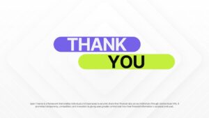 Thank you slide for open finance presentation template with modern design