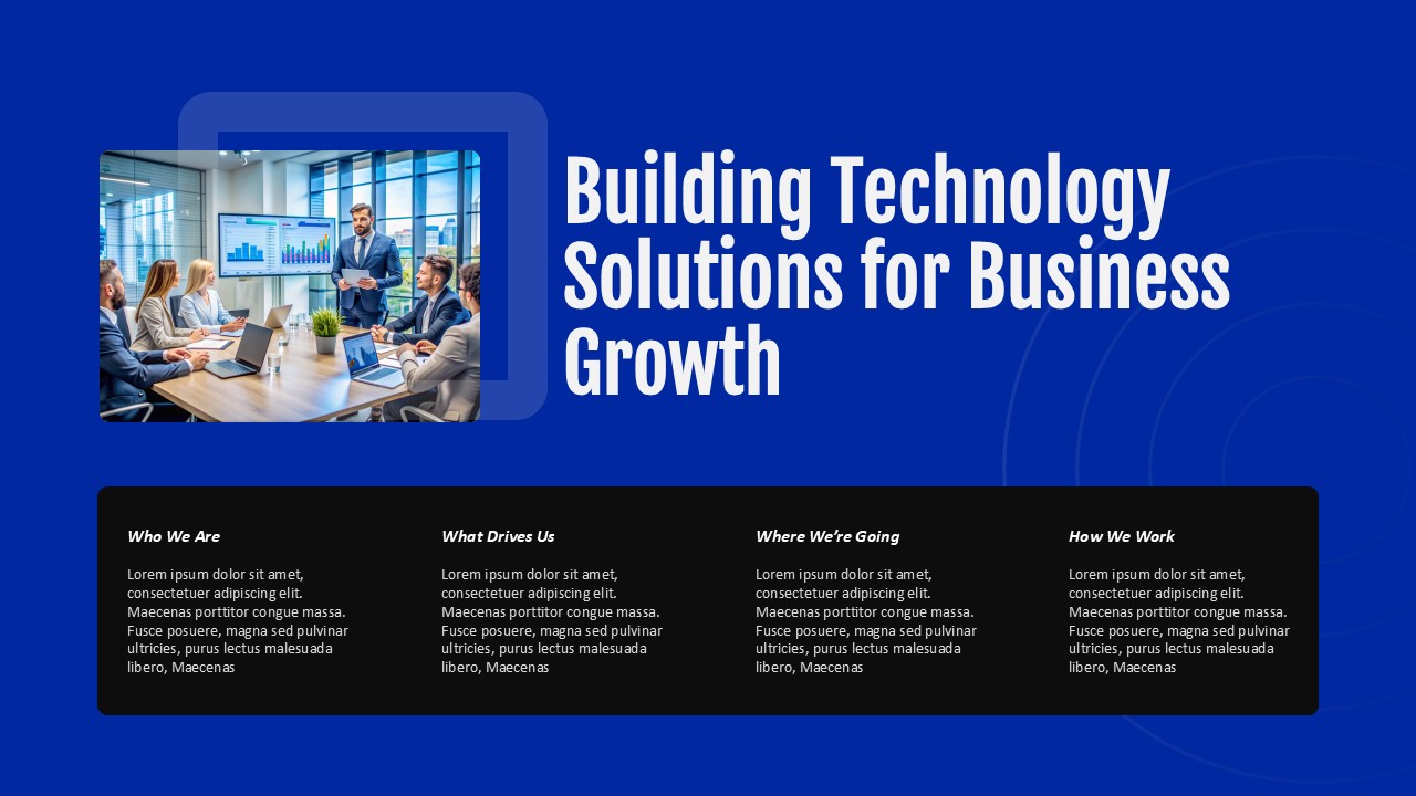 IT company profile presentation business growth google slide