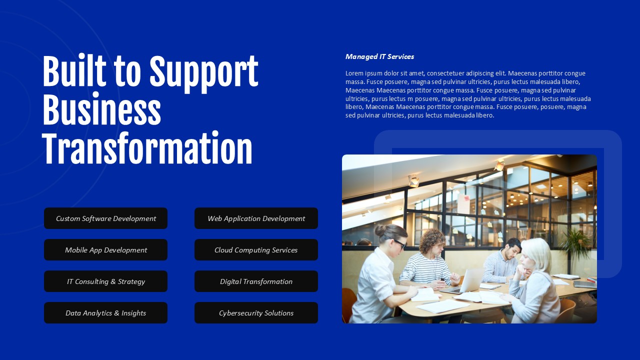 IT company profile presentation business transformation