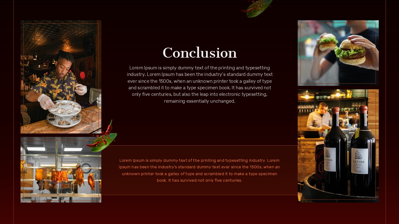 Restaurant Marketing Plan presentation deck conclusion slide