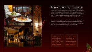 Restaurant Marketing Plan Template Executive summary PPT slide