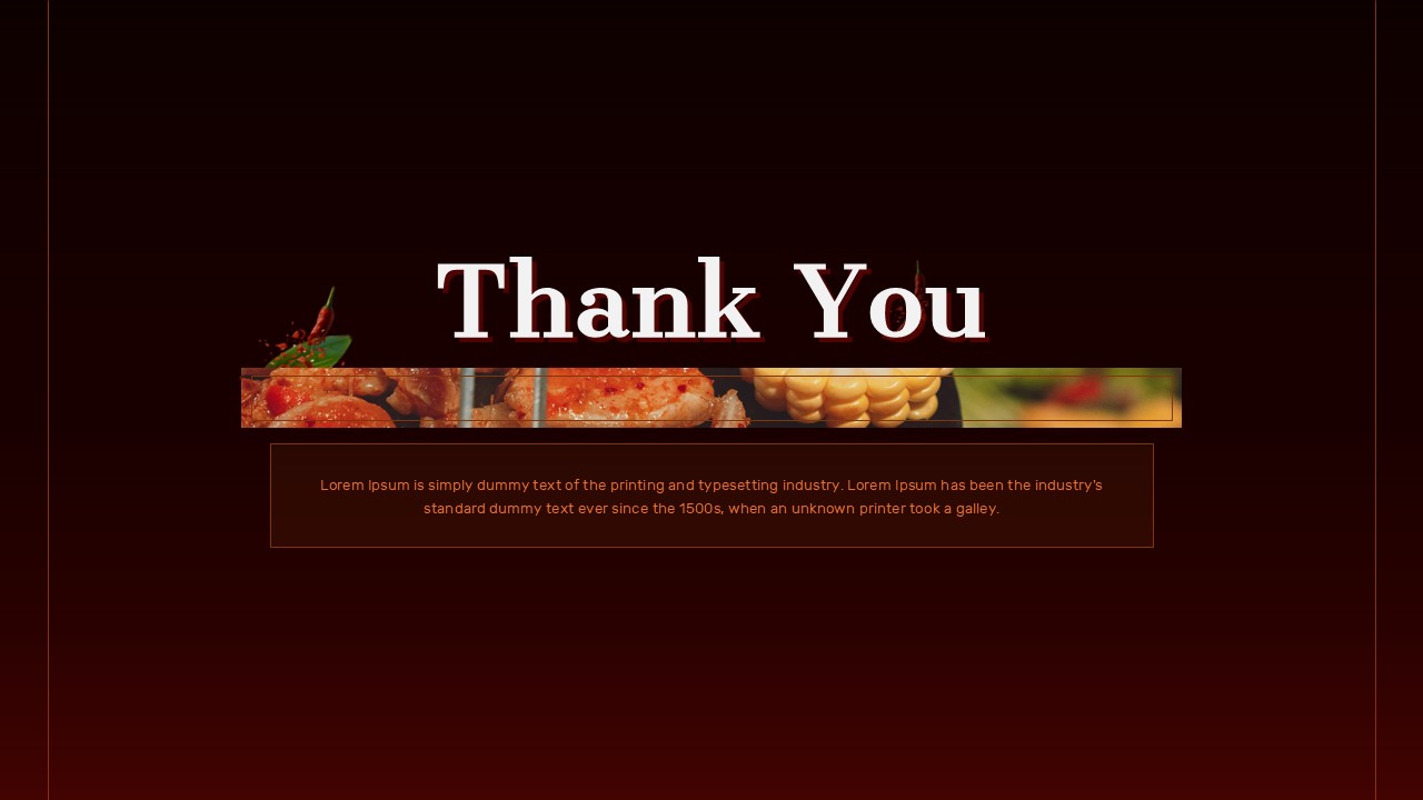 Restaurant Marketing Plan Thankyou ending slide