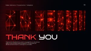 ROBO advisors AI presentation red COLOR thank you slide