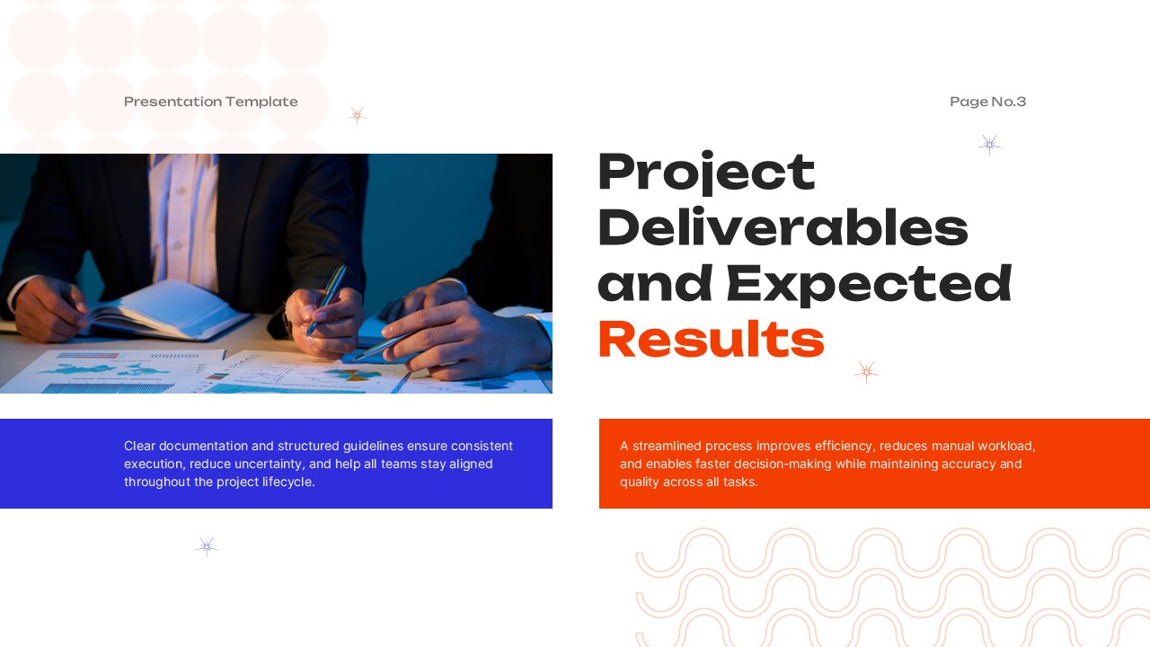 Editable Deliverables Slide in a Simple Project Proposal Template