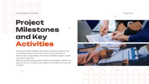 Simple Project Proposal Presentation slide for visualizing milestones