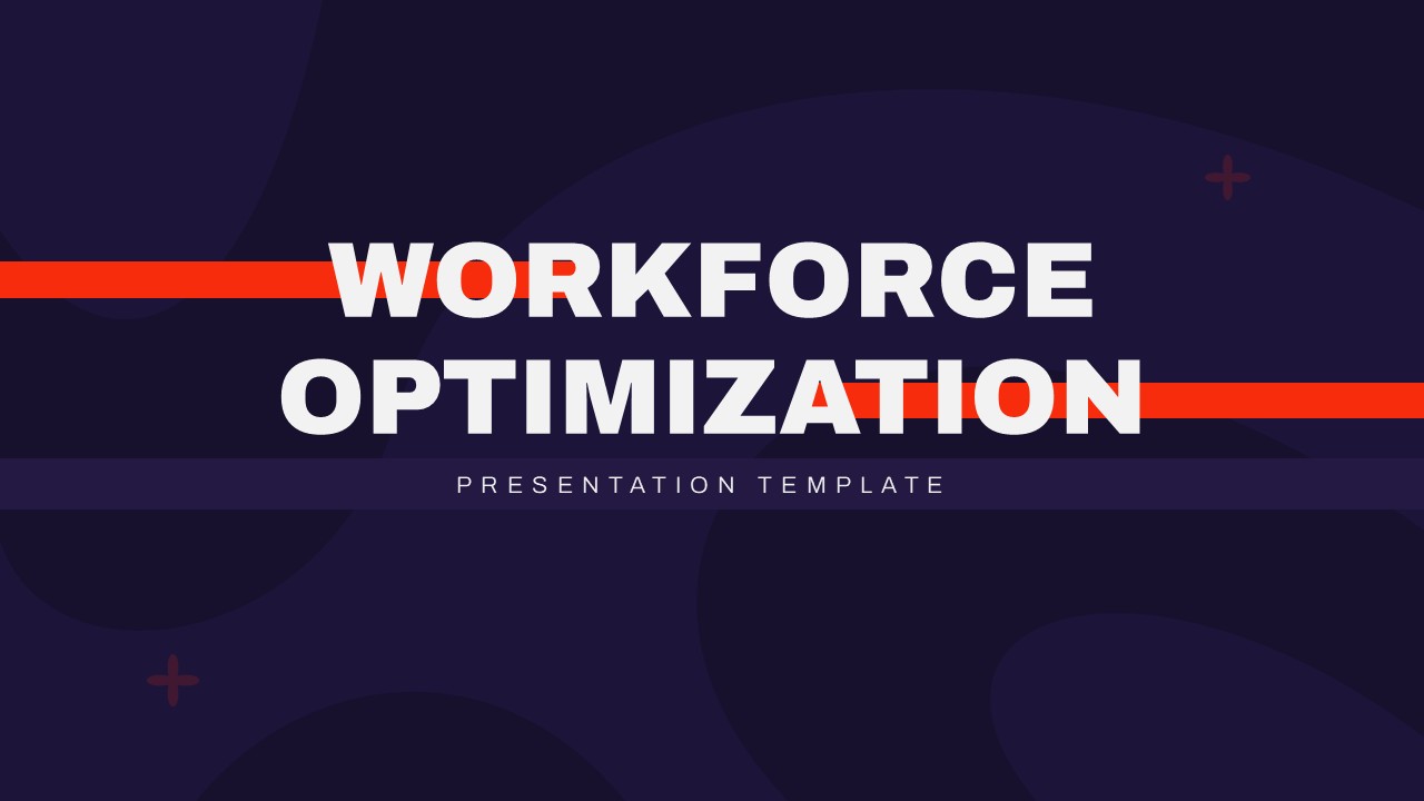 Workforce optimization presentation template for PowerPoint and Google Slides with HR analytics design