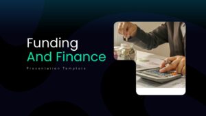Funding and finance presentation cover slide featuring investment planning, capital management, and financial strategy visuals.