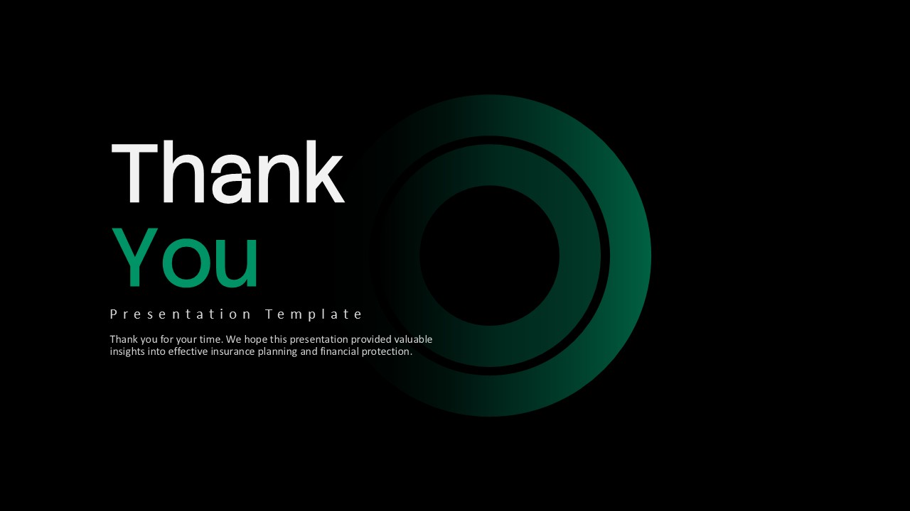 Black Green Thankyou Slide