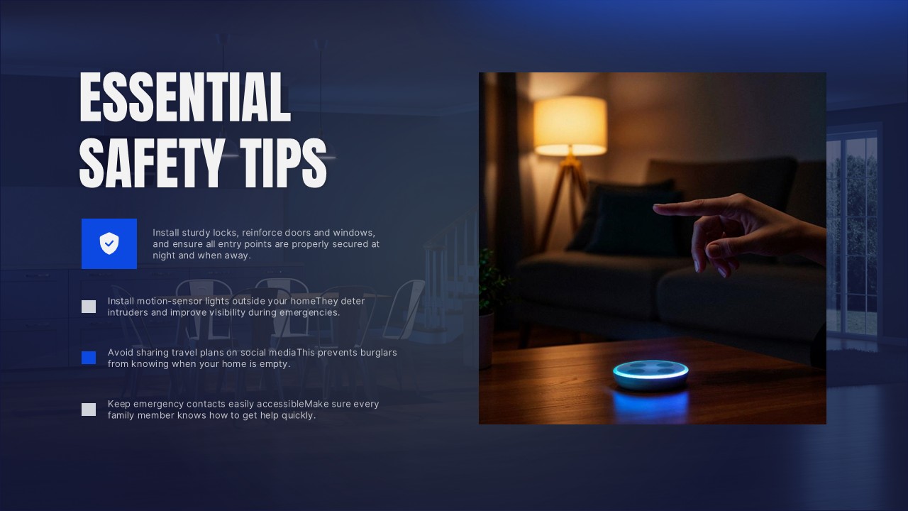 Essential Safety Tips Presentation Slide