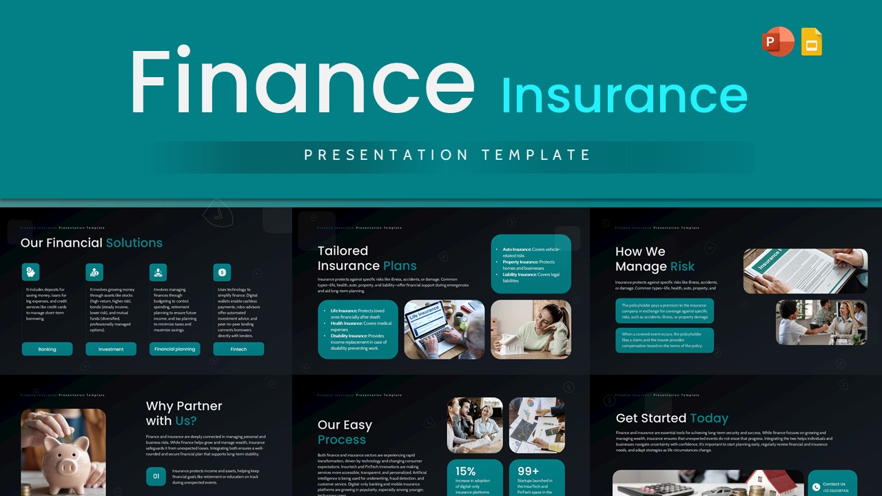 Finance Insurance Company Profile Presentation Template