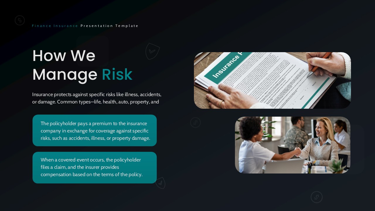 Financial Insurance Risk Management Slide