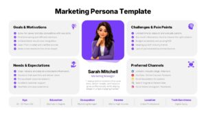 Marketing Persona Profile Purple Presentation Slide