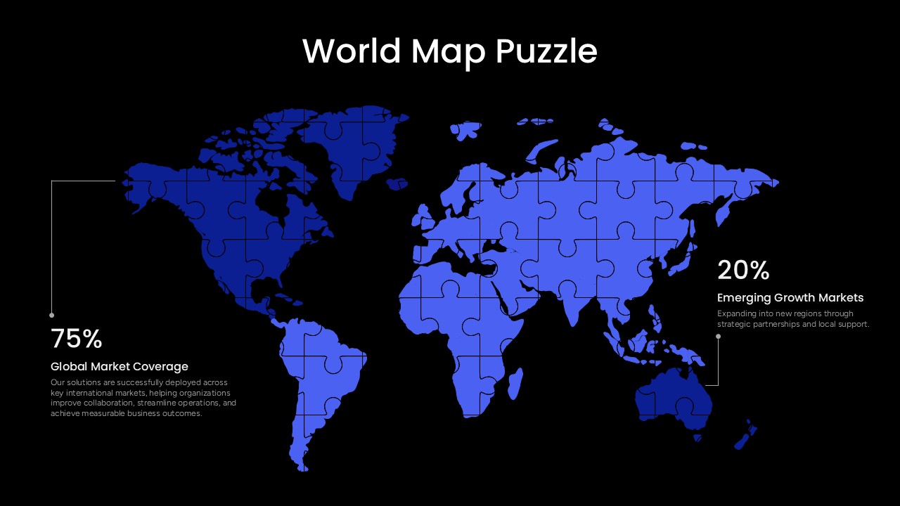 World Map Puzzle Presentation Slide