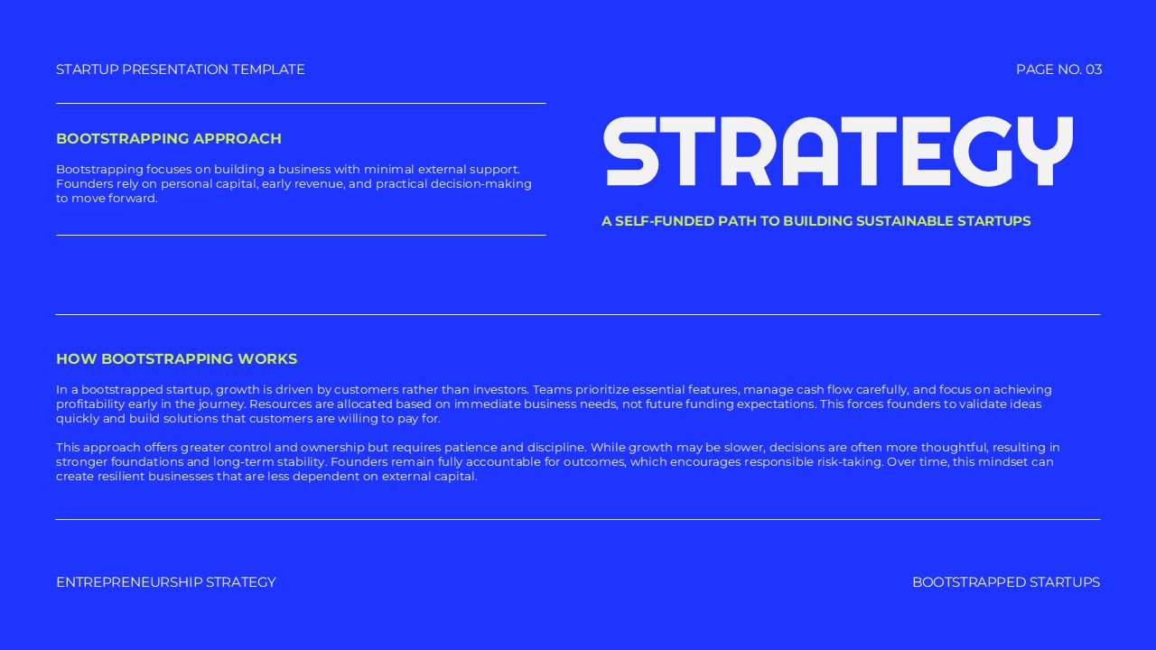 bootstrapping presentation business strategy slide