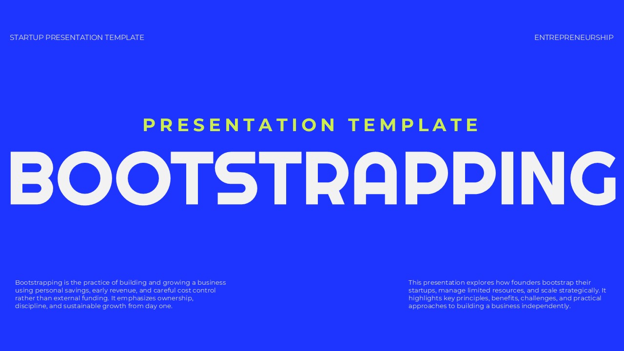 bootstrapping startup PowerPoint template