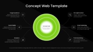 concept web hub and spoke PowerPoint slide