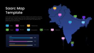 editable SAARC countries on world map slide