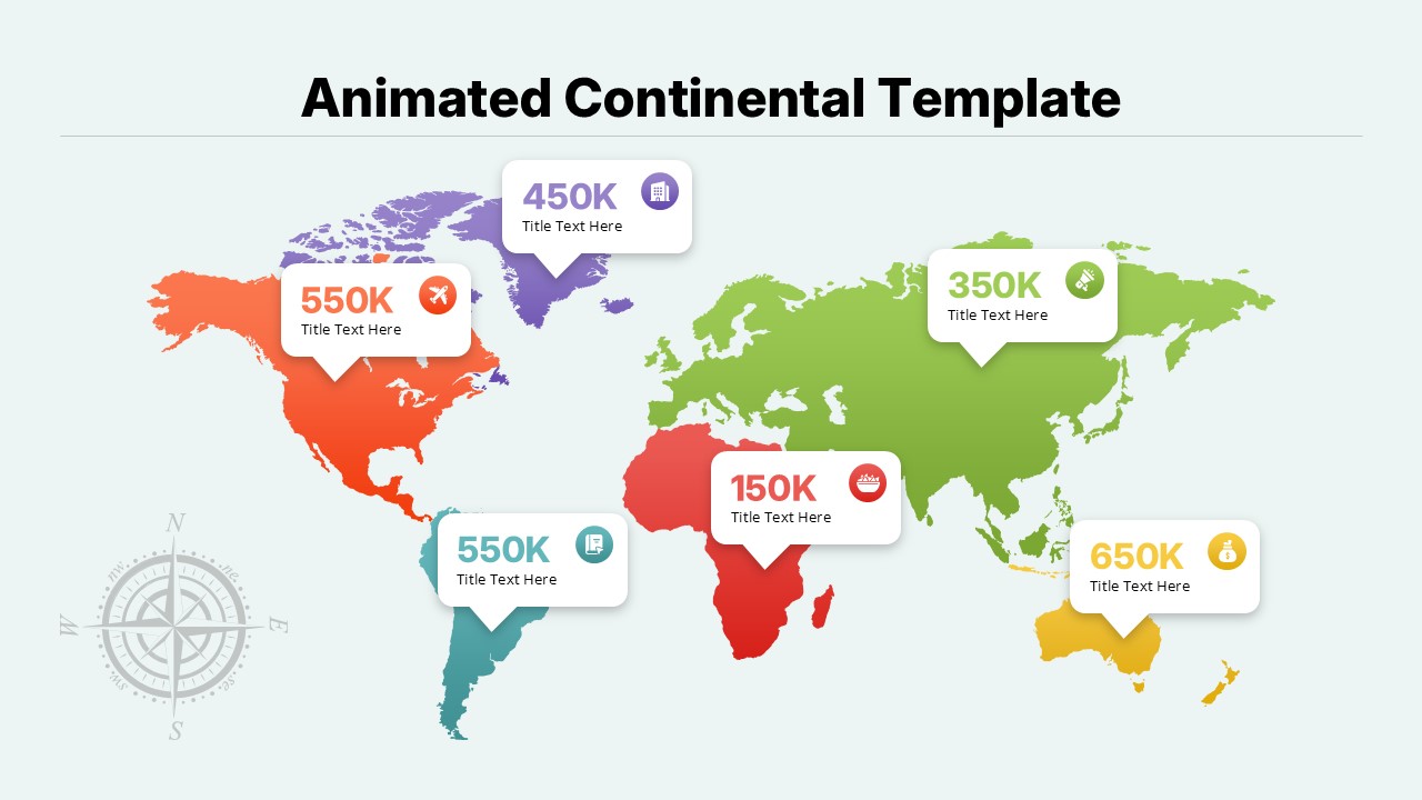 Animated Continental Template for PPT Presentations