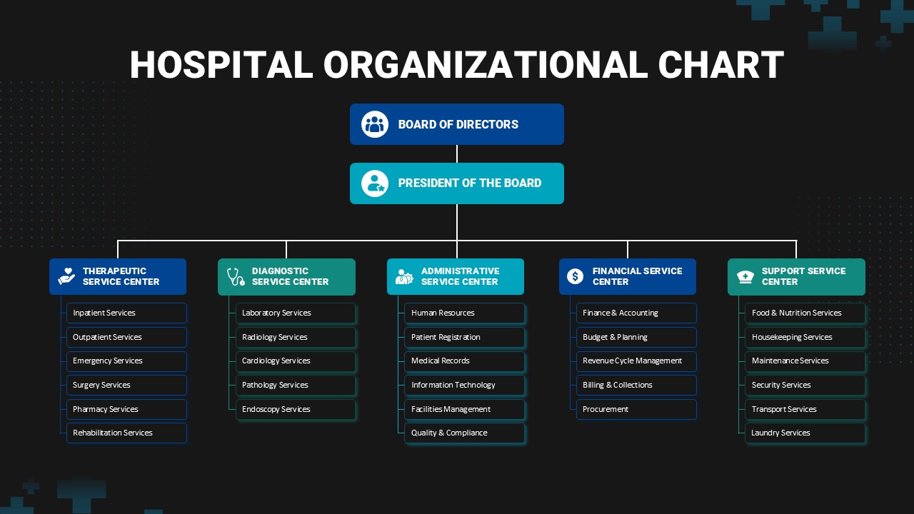 Healthcare Org Chart Slide Template