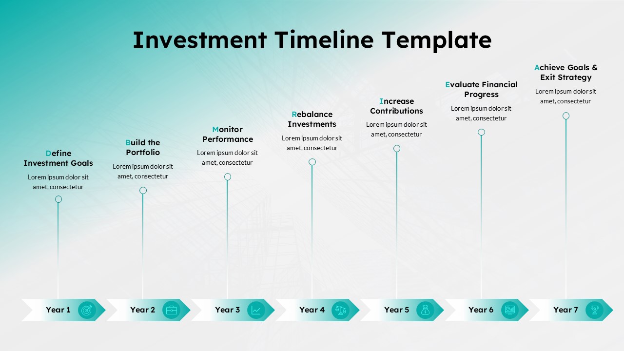Investment Finance Timeline Google Slide