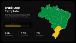 Map Of Brazil PPT Presentation Slide