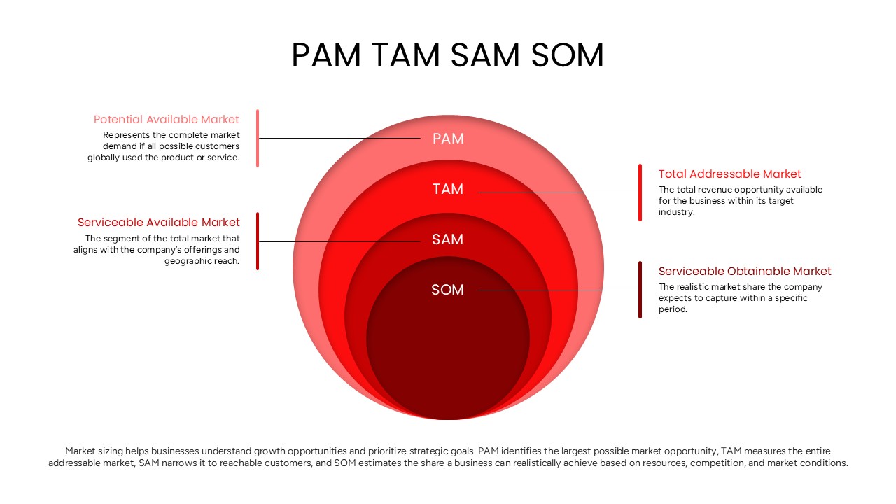 PAM TAM SAM SOM Marketing Template PPT