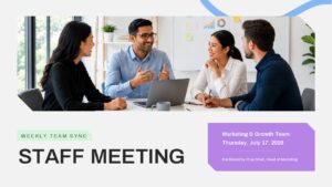 Staff Meeting PPT Presentation Template