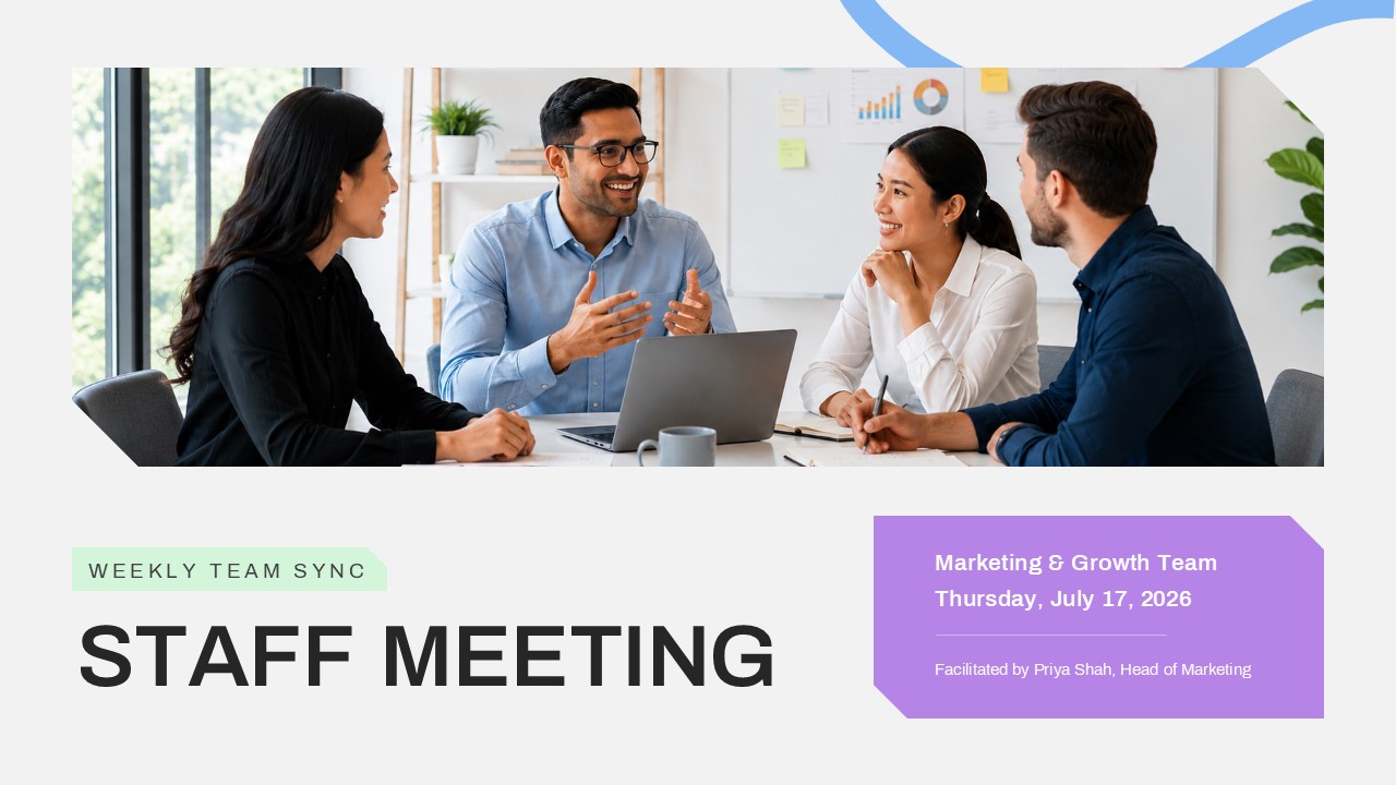 Staff Meeting PPT Presentation Template