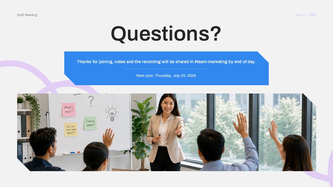 Thankyou Any Questions Slide